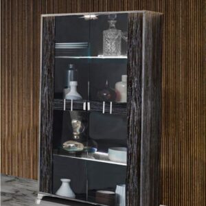Ben Company Luna Dark Grey Italian 2 Door Vitrine