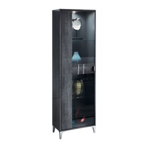 Ben Company Luna Dark Grey Italian 1 Door Vitrine