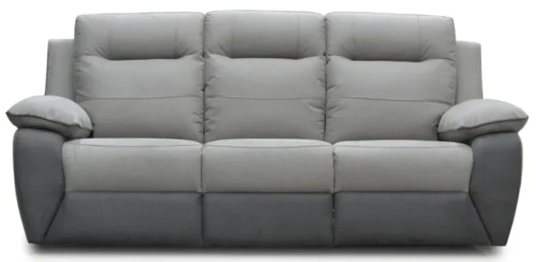 Trimont Grey Fabric Upholstered 3 Seater Recliner Sofa