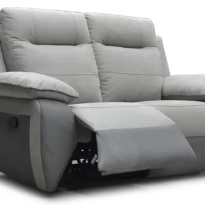 Trimont Grey Fabric Upholstered 2 Seater Recliner Sofa