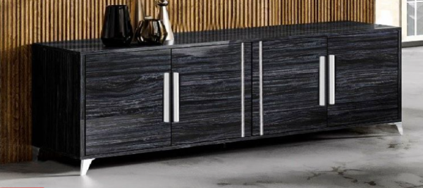Ben Company Luna Dark Grey Italian 4 Door Sideboard
