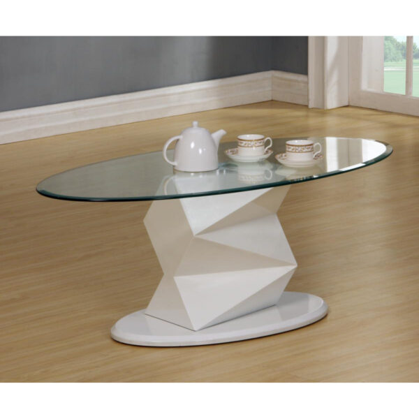 Rowley White High Gloss Console Table