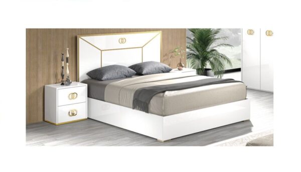 H2O Design Vogue White Italian Bed Frame