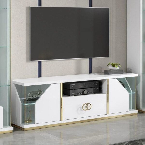 H2O Design Vogue White Italian TV Cabinet