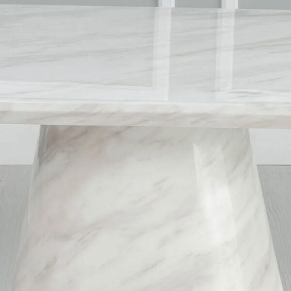 Cannes White Marble Oval Coffee Table - Image 5