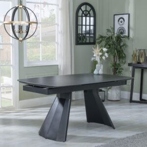 Luna Black Ceramic Extending Dining Table 160cm - 240cm