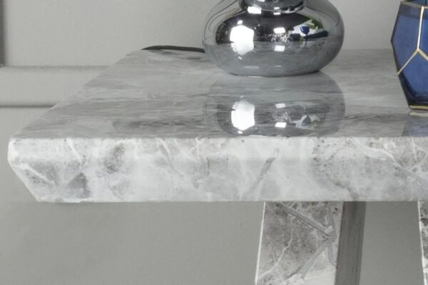Hugo Grey Marble Side Table - Image 2