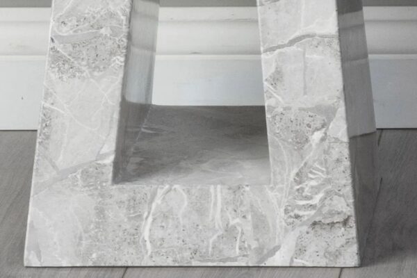 Hugo Grey Marble Side Table - Image 3