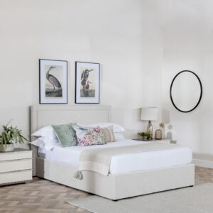 Burley Natural Fabric Ottoman Storage Bed