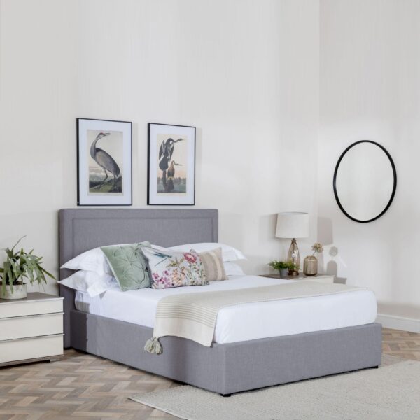 Burley Natural Fabric Ottoman Storage Bed - Image 4