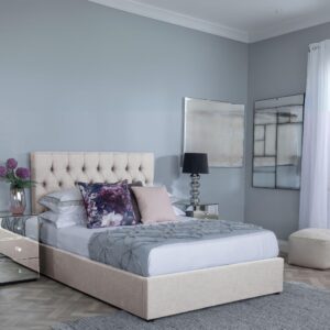 Cayce Fabric 4ft 6in Double Ottoman Storage Bed