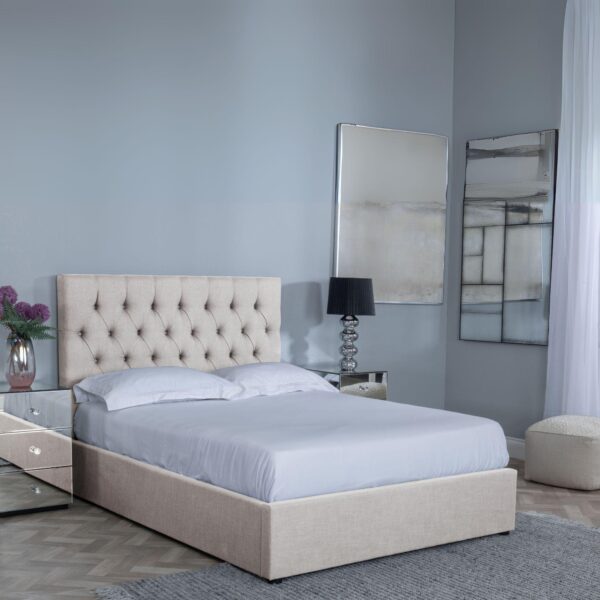 Cayce Fabric 4ft 6in Double Ottoman Storage Bed - Image 3