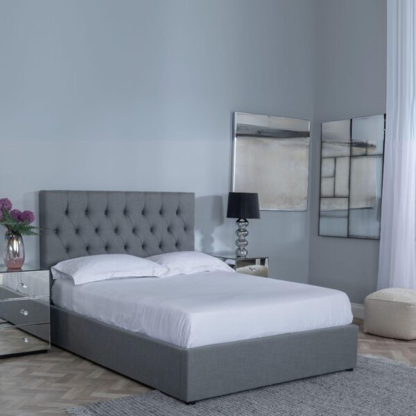 Cayce Fabric 4ft 6in Double Ottoman Storage Bed - Image 4