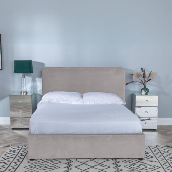 Cameo Black Fabric 4ft 6in Double Ottoman Storage Bed - Image 4