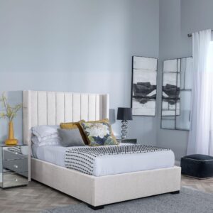 Aspen Boucle Fabric Ottoman Storage Bed