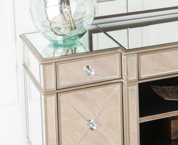 Acorn Mirrored Champagne Trim TV Unit - Image 2