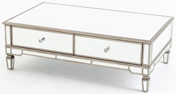Acorn Mirrored Champagne Trim Coffee Table - Image 2