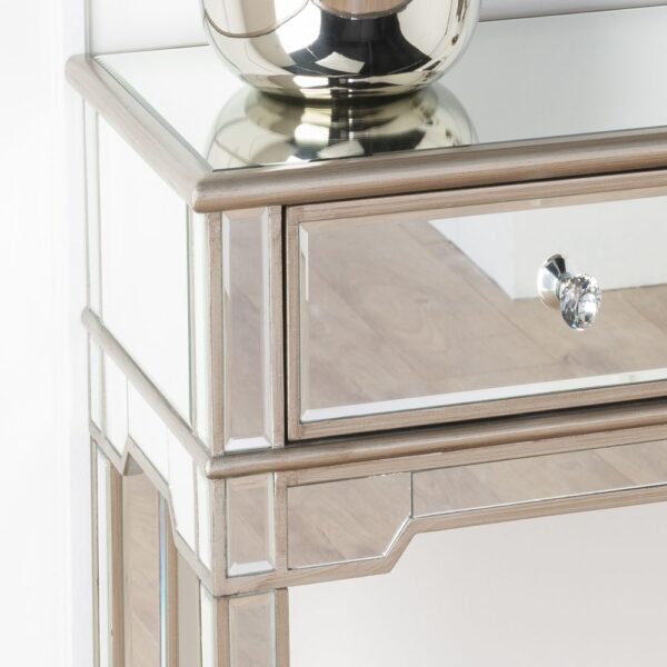 Acorn Mirrored Champagne Trim Console Table - Image 2