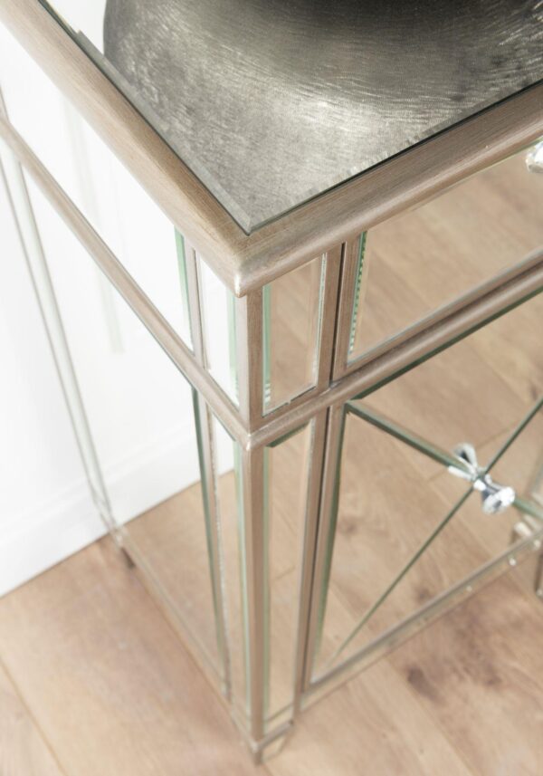 Acorn Mirrored Champagne Trim Large Sideboard - 3 Doors - Image 2