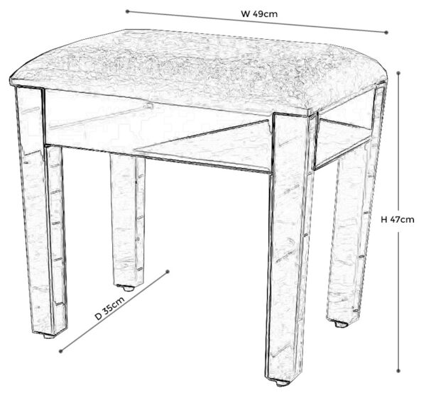 Vasari Mirrored Dressing / Console Table - Image 4