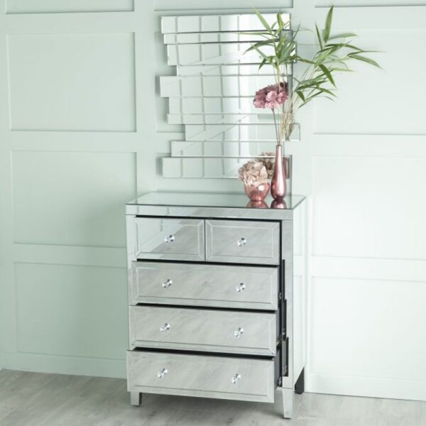 Vasari Mirrored 3+2 Drawer Chest - Image 2