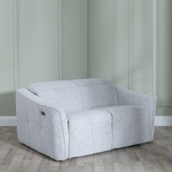 Inca Grey Fabric 2/3 Seater Electric Recliner Sofa And Arm Chair - Image 4
