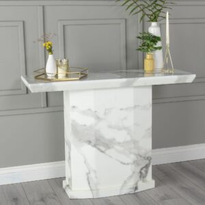 Athens White Marble Console Table