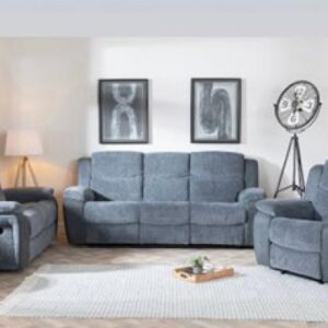 Torino Grey Fabric 2/3 Seater Recliner Sofa And Arm Chair