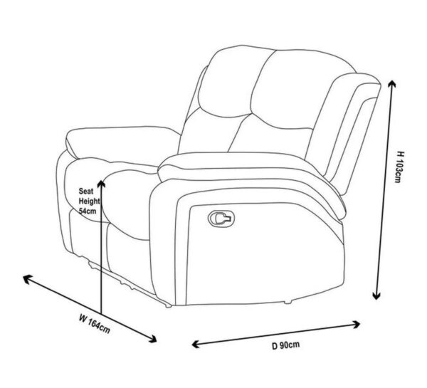 Torino Grey Fabric 2/3 Seater Recliner Sofa And Arm Chair - Image 8