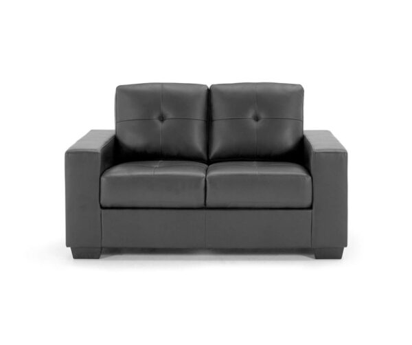 Vida Living Gemona Black Faux Leather 2/3 Seater Sofa And Arm Chair - Image 2