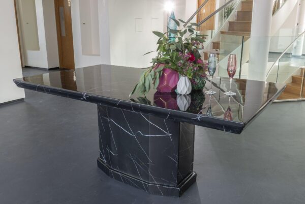 Nebula Black Marble Dining Table