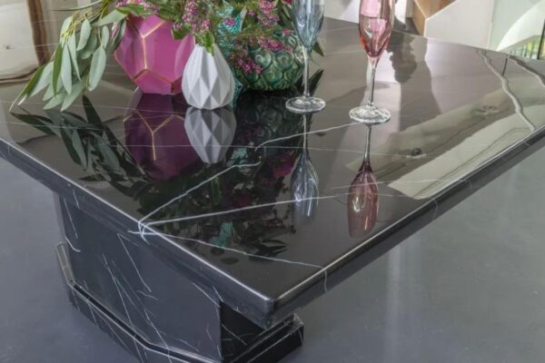 Nebula Black Marble Dining Table - Image 2