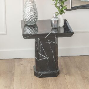 Nebula Black Marble Side Table