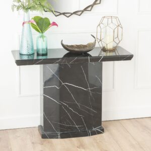 Nebula Black Marble Console Table
