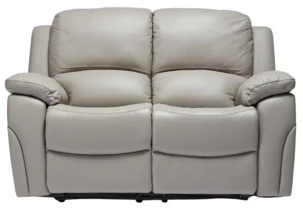 Stephen Pearl Grey Leather 2/3 Seater Recliner Sofa And Arm Chair - Image 2