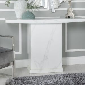 Olympia White Marble Console Table