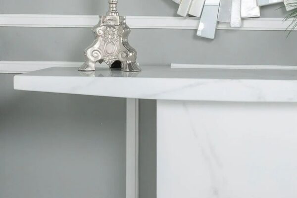 Olympia White Marble Console Table - Image 2