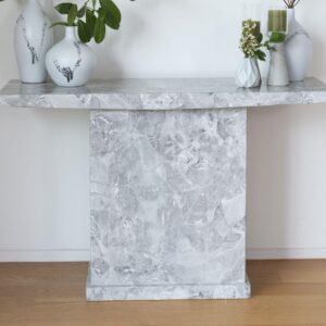Anza Grey Marble Console Table