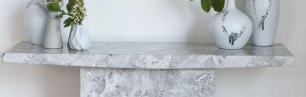 Anza Grey Marble Console Table - Image 3