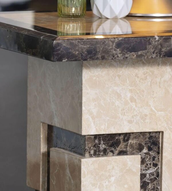 Venus Cream Marble Side Table - Image 2