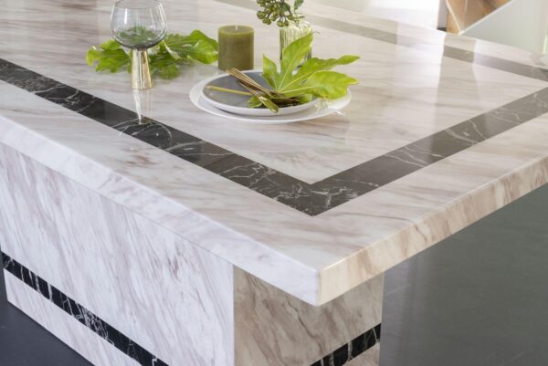 Arzano Cream Marble Dining Table - Image 2