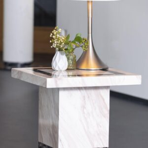 Arzano Cream Marble Side Table