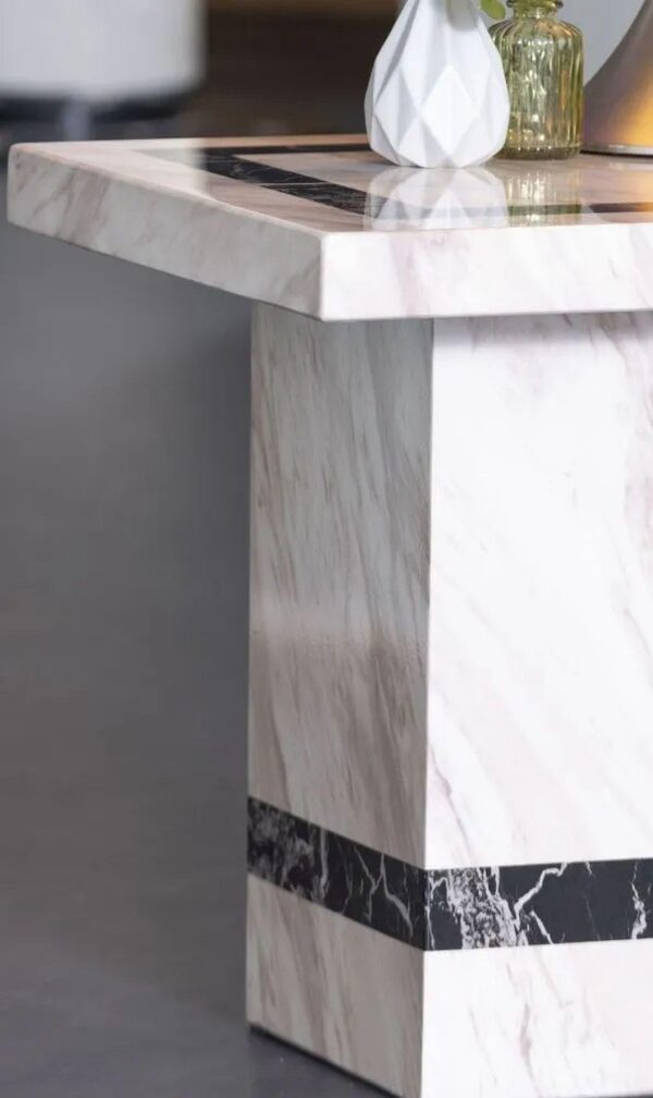 Arzano Cream Marble Side Table - Image 2