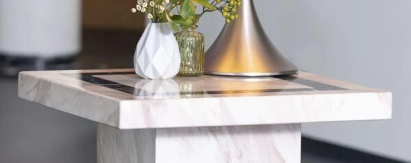 Arzano Cream Marble Side Table - Image 3