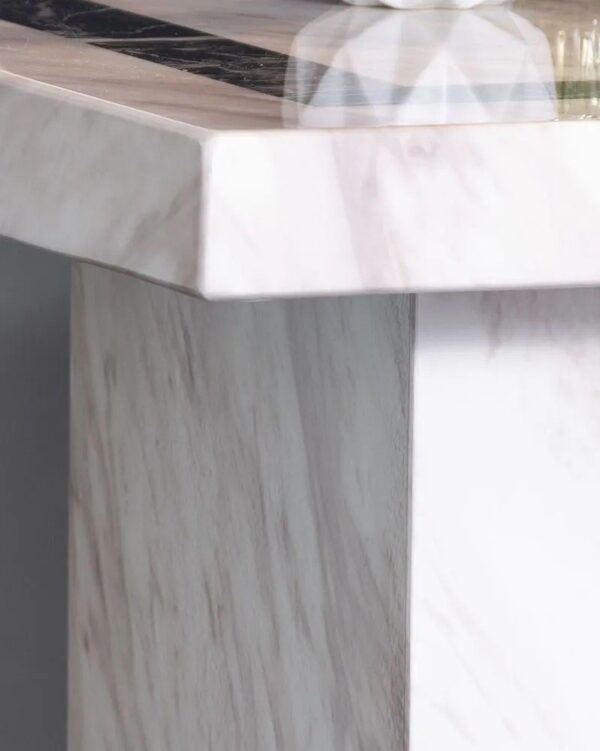 Arzano Cream Marble Side Table - Image 4