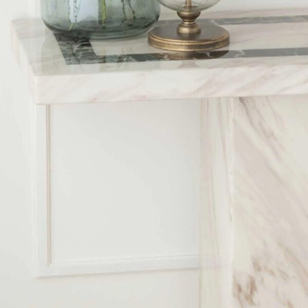 Arzano Cream Marble Console Table - Image 2