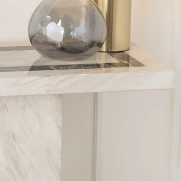 Arzano Cream Marble Console Table - Image 4
