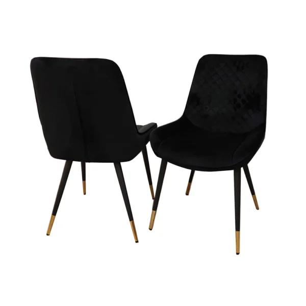 Furnish 365 Luna Velvet Dining Chair Color Options Available - Image 3