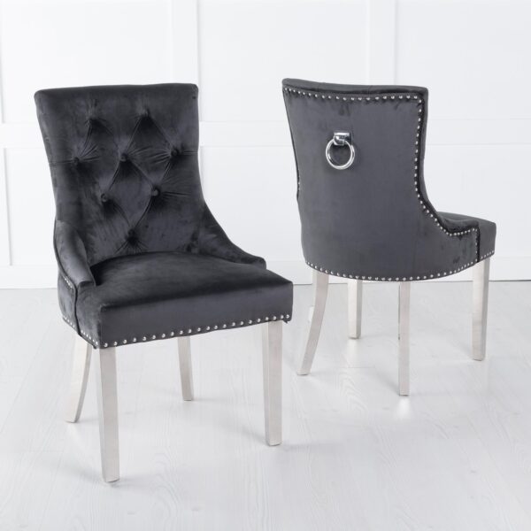 Hugo Grey Marble Dining Table And Chair Set - Image 5
