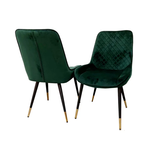Furnish 365 Luna Velvet Dining Chair Color Options Available - Image 4